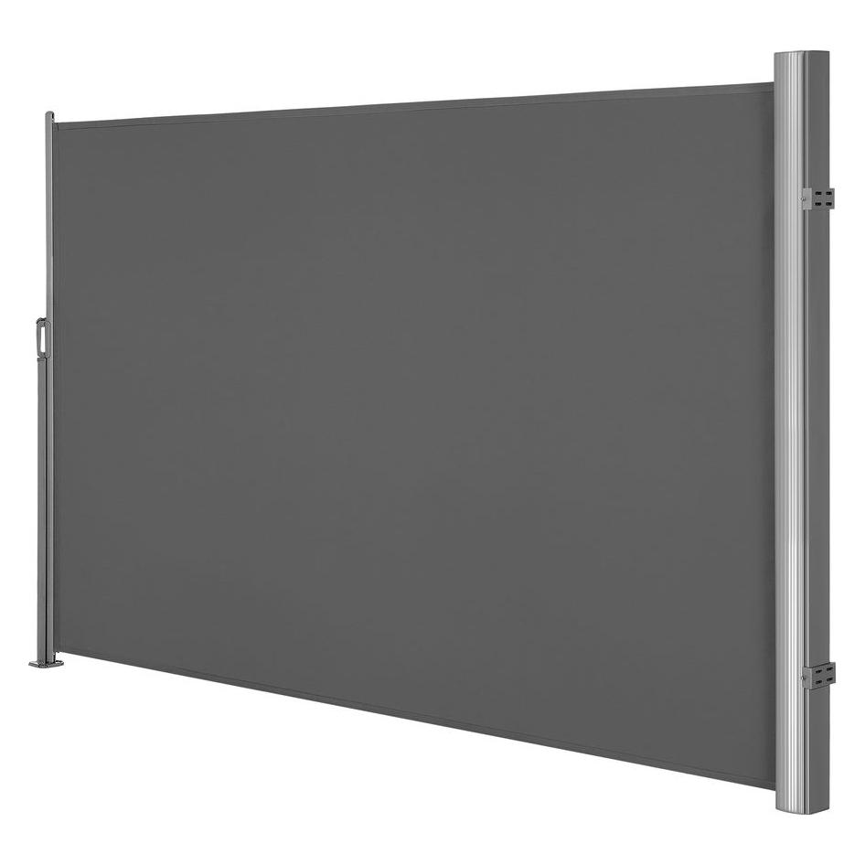 Songmics Seitenmarkise ausziehbar 200x400cm anthrazit Alu (4 m) (GSA204G01)