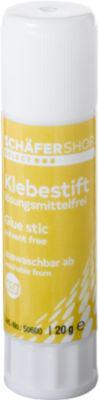 Schäfer Shop Select Klebestift, 20 Gramm, lösungsmittelfrei, geruchsarm, auswaschbar, transparent