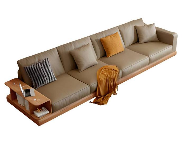 JVmoebel Big-Sofa Modernes 4-Sitzer stilvolles Sofa Beige Designer Couch Wohnzimmer, 1 Teile, Made in Europa