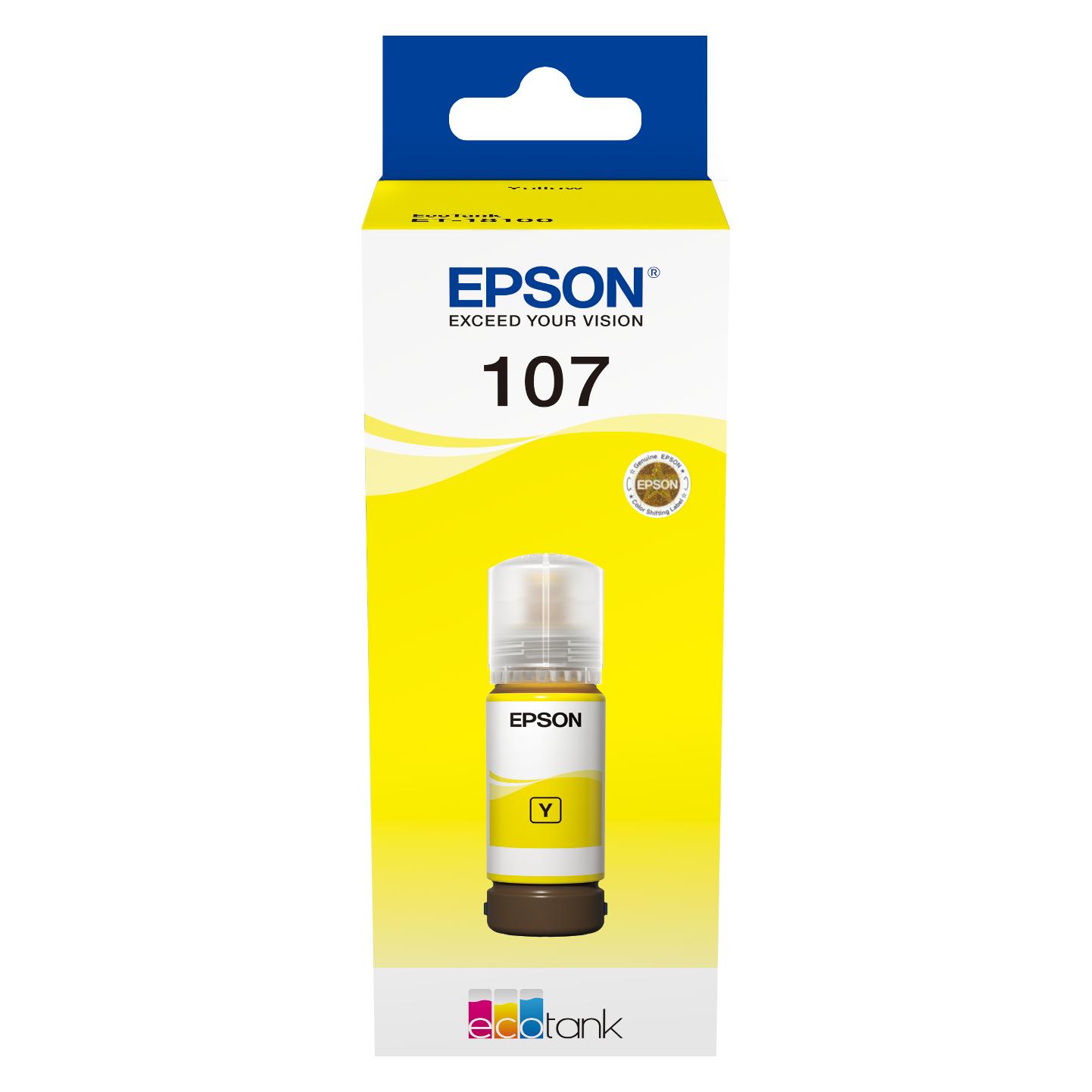 Epson Ink/107 EcoTank YL ink bottle (Y) (C13T09B440)