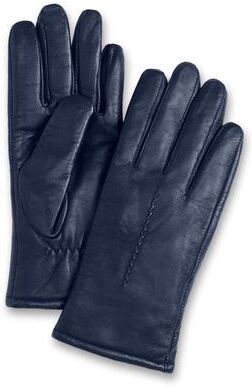 Women's Leather Gloves by Accessories For All in Navy (Size 8)