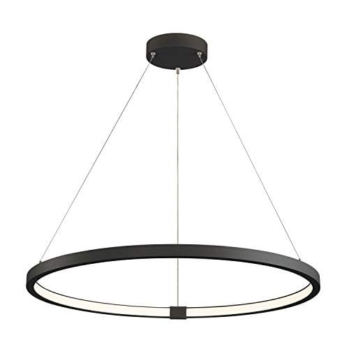 SLV One 80 Led hanglamp zwart dimbaar met hoogteverstelling