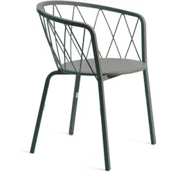 Moderner Outdoorsessel Daisy stapelbar dunkelgrau