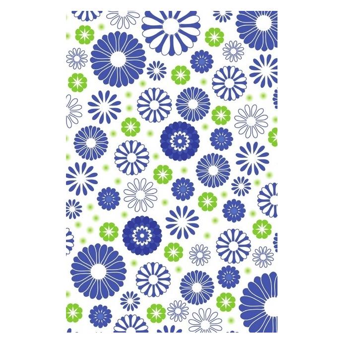 epubli Schreibwandel Notizbuch 'blau-weisse und grüne Blumen' (12,5 x 19 cm, Gepunktet) (55988397)