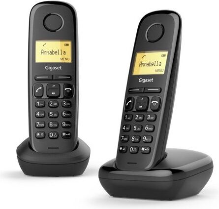 Siemens Cordless Gigaset L36852 H2802 K101 A SERIES A170 Duo Black