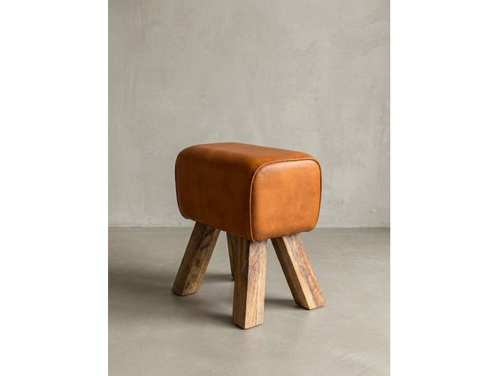 KADIMA DESIGN Sitzhocker Retro Hocker Canzas, handgefertigt, modernes Landhaus-Design