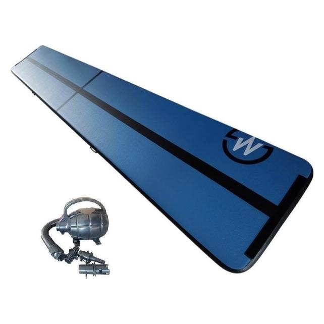 Master Dmuchany materac gimnastyczny MAS-B874-Blue-Black 600 cm x 100 cm x 10 cm niebieski (B874-BLUE-BLACK)