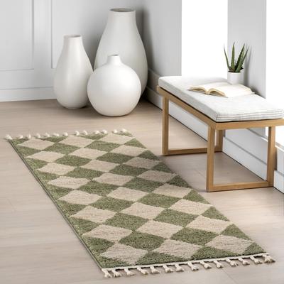Nuloom Marissa High/Low Diamond Tassel Area Rug