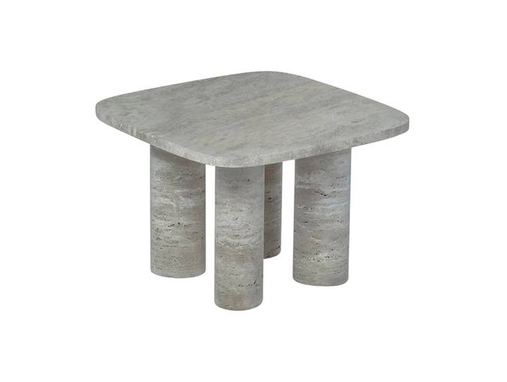 blomus Volos Beistelltisch S 52x52 cm Silver Travertine