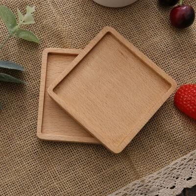 Uplift Picks Round Wooden Coaster Natural Wood Cup Mat For Coffee Tea And Drinks f 8.8 Cm 1 Pc