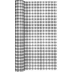 Home Fashion, TL Karo grey, Tischläufer, 490 cm x 40 cm, aufgerollt, 1 Stück pro Pack