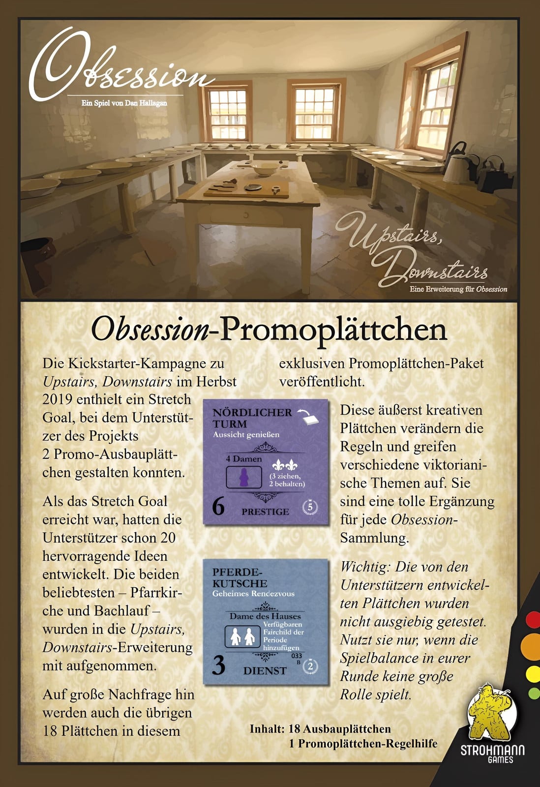 Strohmann Games Obsession promotieblad Duits - Uitbreiding