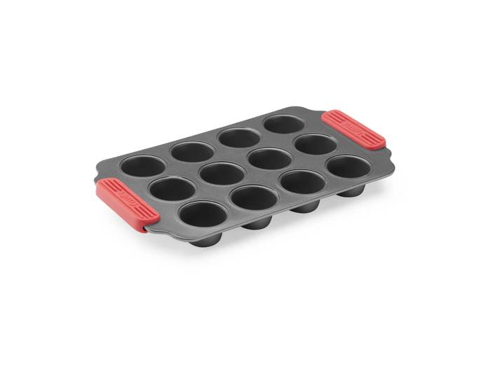 Lékué Moule à mini muffins antiadhésif Lékué lot de 12 Rouge