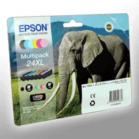 6 Epson Tinten C13T243840 Multipack KCMY LC LM 24XL
