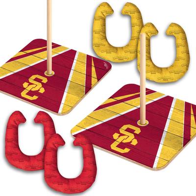 Skip's Garage USC Trojans NCAA Horseshoe Bag Toss Game