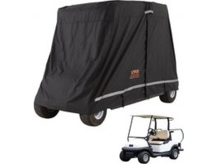 VEVOR Housse pour Voiturette de Golf Universel 4 Places Bâche Golfette Imperméable en Polyester 600D Couverture de Protection Intégrale Résistante au Soleil Anti-poussière pour Golfeur 270x120x170 cm