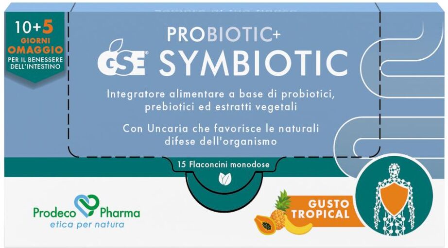 PRODECO PHARMA Srl GSE Probiotic+ Symbiotic - Fermenti Lattici e Difese Naturali, 15 Flaconcini
