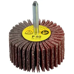 Klingspor, Schleifmittel, Fächerschleifer KM 613 Ø60xH30mm Körnung 80 Korund Schaft-Ø 6 mm (80)