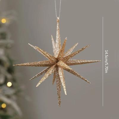 Rare Purchases Glitter Star Xmas Tree Pendants, Christmas Exploding Star Hanging Ornament, Elegant Christmas Decoration For Home c