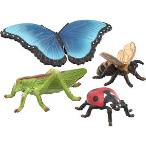 schleich Spielfigur WILD LIFE 42741, ab 3 Jahre, Insekten Entdecker Set, 4 Stück