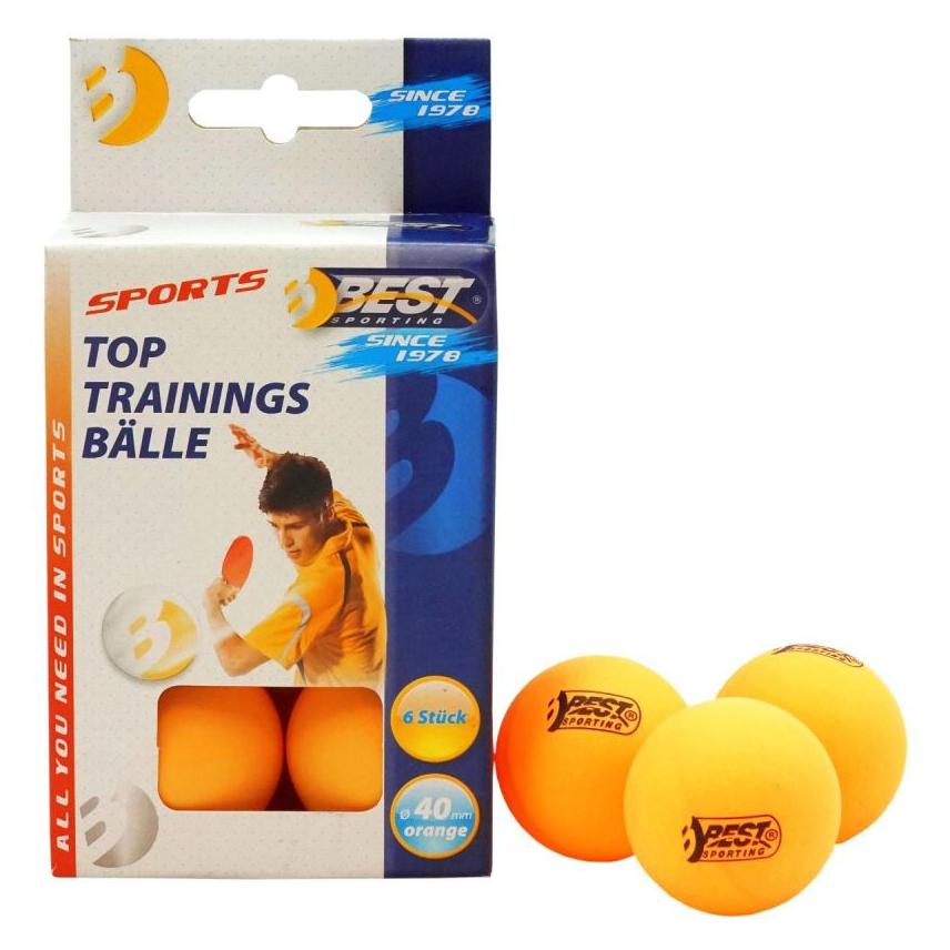 Best Sporting Training Table Tennis Balls 6 Pcs Orange (49609012)