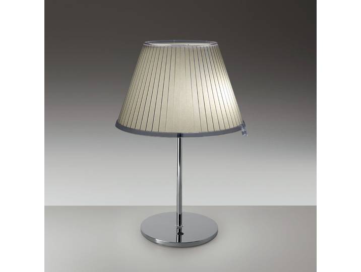 Choose LED Tischleuchte pergament/chrom -Artemide - Schlafzimmer - Design - Metall - Mit Schirm