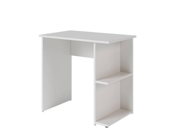 Vicco Schreibtisch Simple, Weiß, 80 x 50 cm mit zwei Ablagen zur organisierten Aufbewahrung