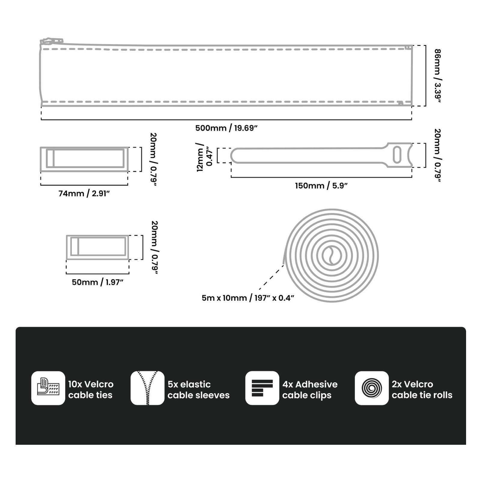 Arozzi Cablekit black (1 Stk.) (AZ-CK-BK)