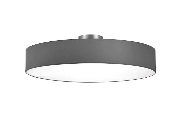 Deckenleuchte II Ø 65cm Grau Webstoff E27
