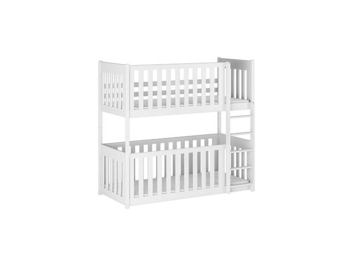 Deine Möbel 24 Etagenbett Cora 90/200 Weiß mit vollem Rausfallschutz, Holz, Echtholz,Kiefer, 90x200 cm, Babymöbel & Kindermöbel, Kinderzimmer & Jugendzimmer, Stockbetten