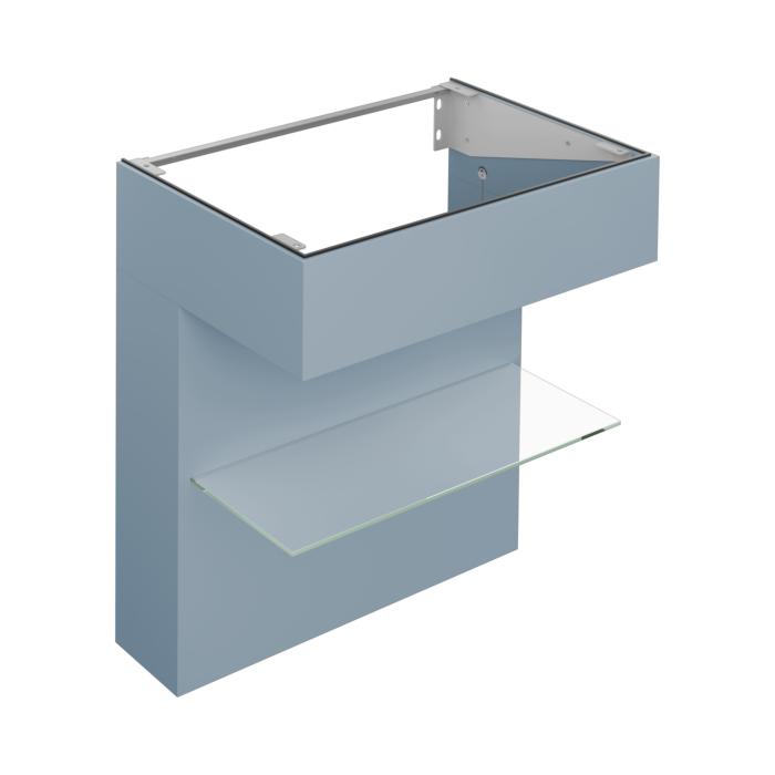 Keuco Edition 11 Art Waschtischunterschrank 32510530800 80x87x49cm, mit Ablage, Lack seidenmatt, blue satin