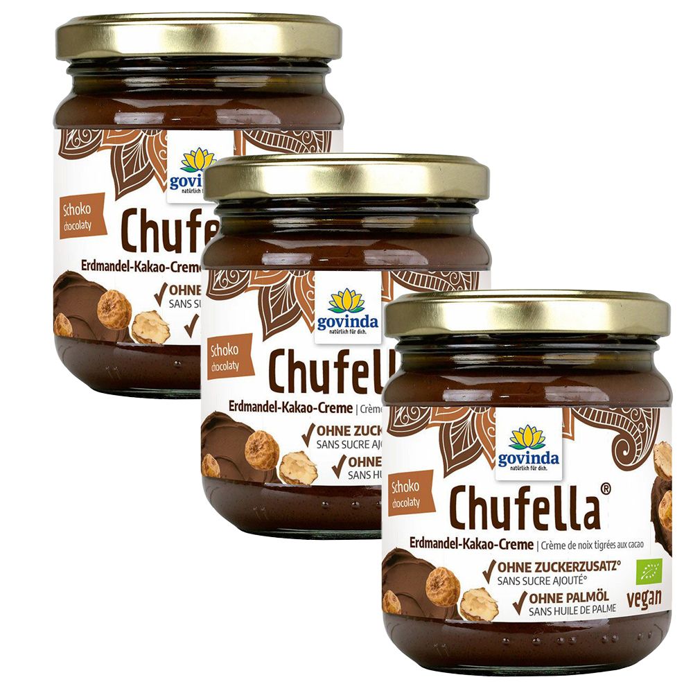 3x Govinda Bio Chufella Erdmandel-Schokocreme 3x220 g Creme