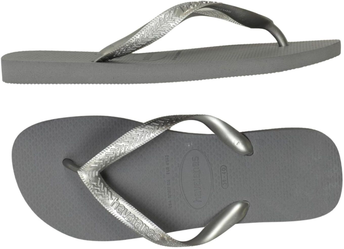 Havaianas Damen Sandalen, Silber, Gr. EU 39, kein / Etikett - Second Hand