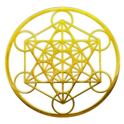 Metatron aus Edelstahl vergoldet 12cm