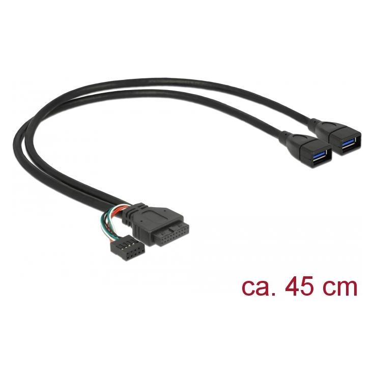 Delock USB 2.0/3.0 Anschlusskabel (0.45 m) (83829)