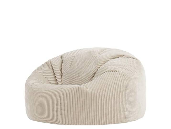 Icon Kingston XXL Sitzsack Cord mit Füllung, Beige