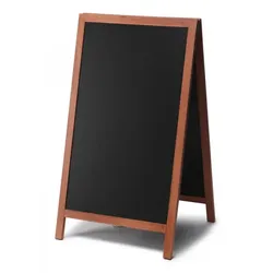 Holzaufsteller 68x120 cm hellbraun oben geschl. Rahmen - Kreidetafel Holzrahmen