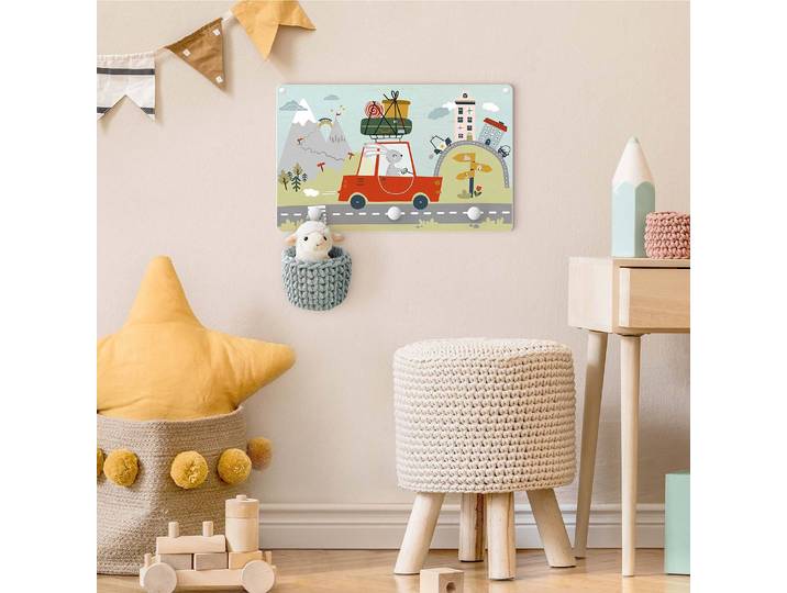 home24 Kinderkapstok Verhuizen Haas 40 x 25 x 1cm meerdere kleuren
