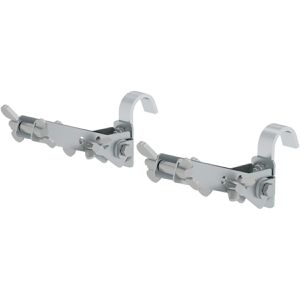 MUNK Leitersicherung 19315, Rutsch- & Kippsicherung, mit Haken Ø 35 mm, aus Metall, 2 Stück