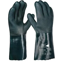 Fitzner, Schutzhandschuhe, Chemikalienschutzhandschuh Pirat Gr.10 grün PVC EN388,EN ISO374-1 PSAIII PRO FIT (10)