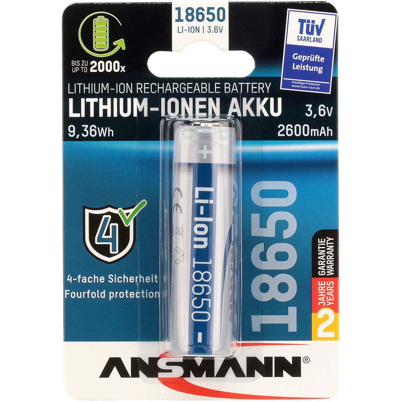 Ansmann Li-Ion Akku 18650