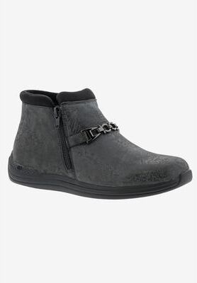Women's Drew Blossom Boots by Drew in Black Foil Leather (Size 8 M)
