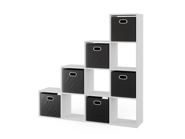 Étagère 142.5x140cm avec 6 boîtes pliantes Blanc Vicco 37000