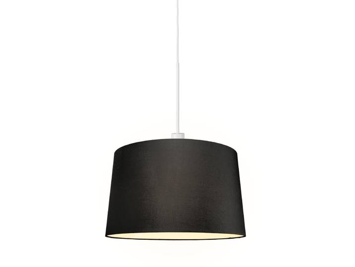 Suspension moderne blanche avec abat-jour 45 cm noir - Combi 1