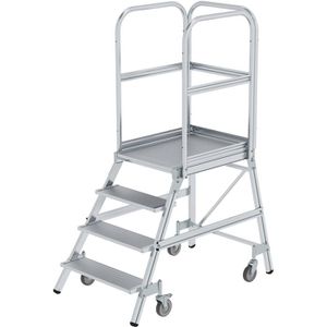 MUNK Podestleiter 50104, fahrbar, mit 4 Stufen