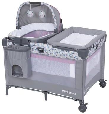 Baby Trend Nursery Den Playard with Rocking Cradle