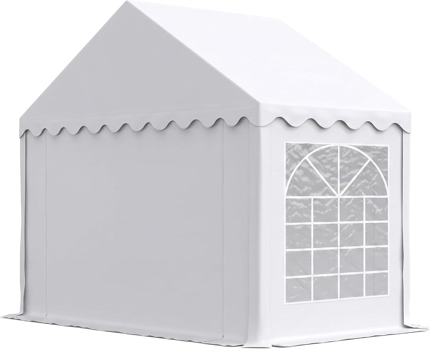 Party-Zelt Festzelt 3x2 m Garten-Pavillon -Zelt PVC Plane 700 N in weiß Wasserdicht