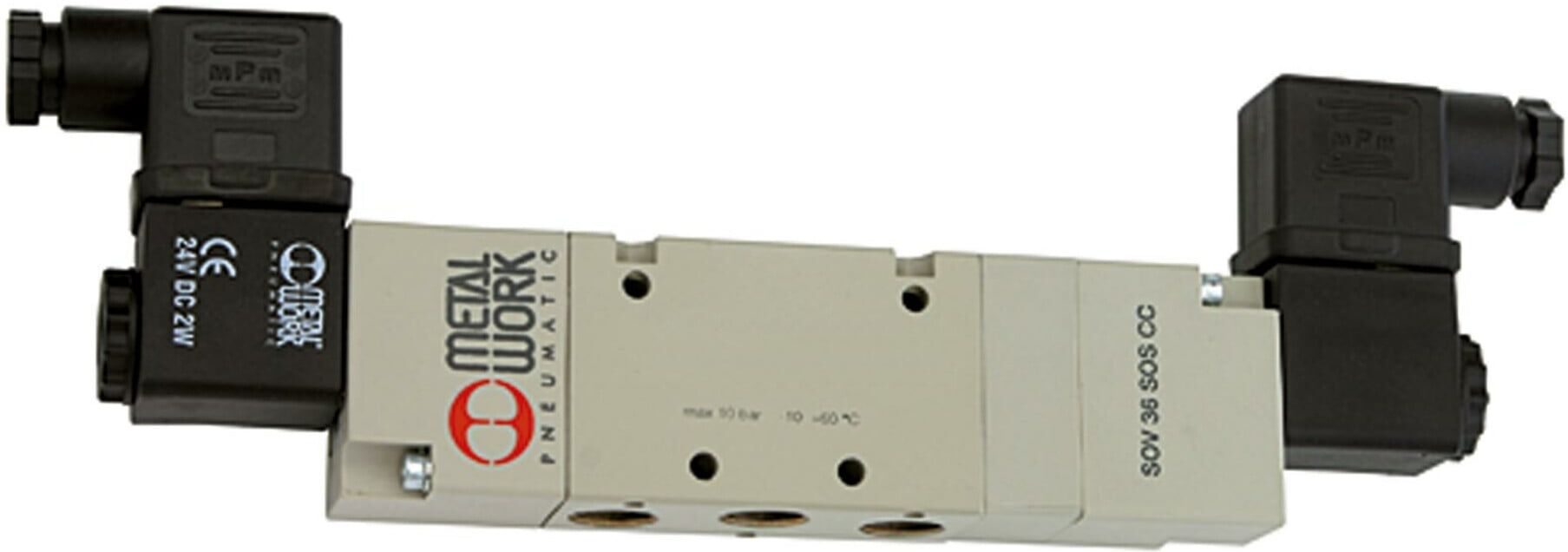 Riegler 2x3/2-Wegeventil, elektropn., monostabil, G 1/4, NC, 24 V DC (517.232.14.NC.24D)
