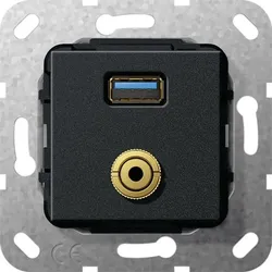 Gira UP Tragring USB A Klinke 568710