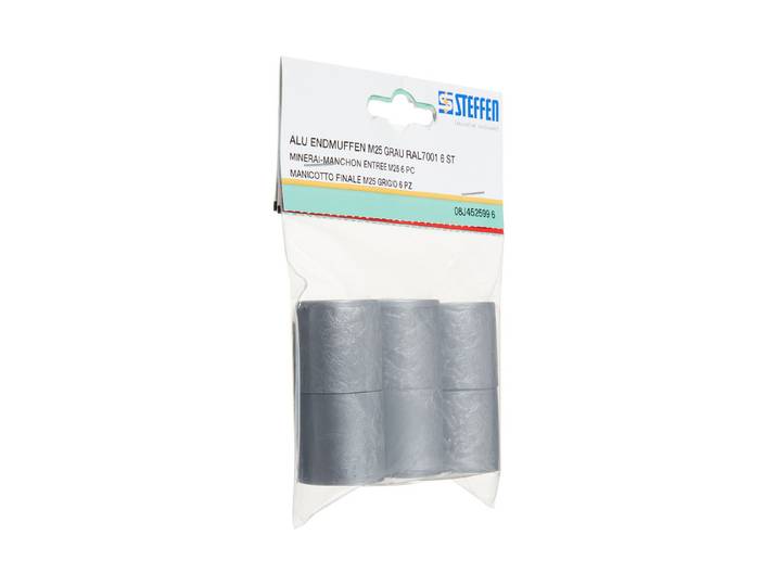 Endmuffen RAL 7001 im Alu Design ⌀ 2.5 cm 6 Stück